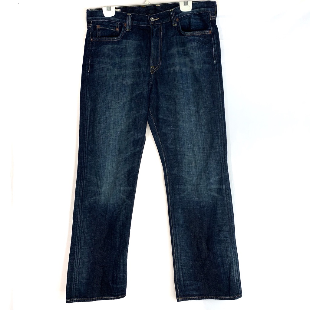 Lucky Brand Straight Distressed Dark Wash Jeans